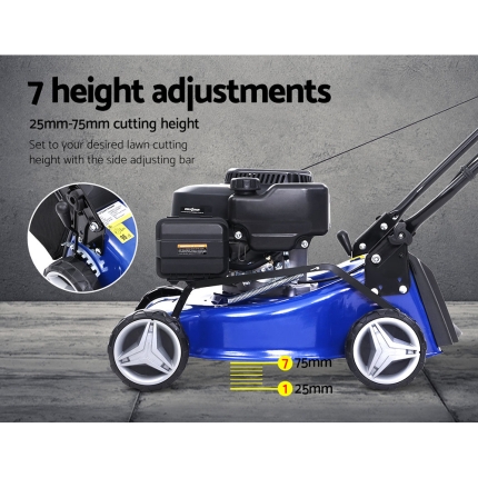 Lawn Mower 139cc 17" Petrol Powered Push Lawnmower 4 Stroke Steel Deck - Image 4