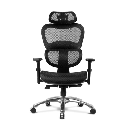 Executive Deluxe Office Mesh Chair Net High Back Home School Gaming Black - Image 3