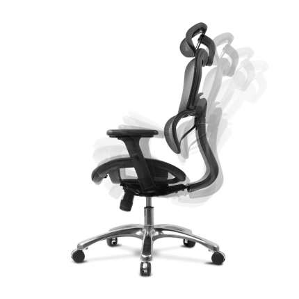 Executive Deluxe Office Mesh Chair Net High Back Home School Gaming Black - Image 5