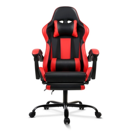 Gaming Office Chair Computer Seating Racer Black and Red - Image 3