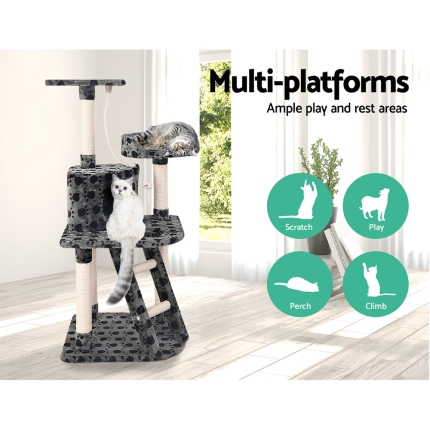i.Pet Cat Tree 120cm Trees Scratching Post Scratcher Tower Condo House Furniture Wood 120cm - Image 4