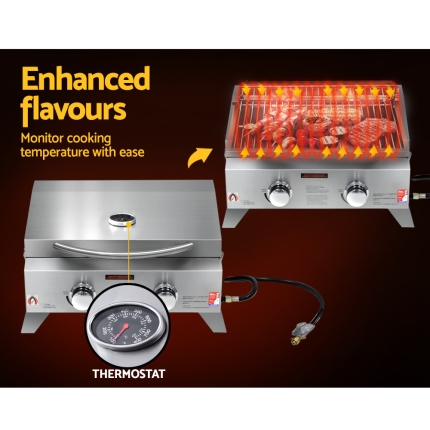 Grillz Portable 2 Burner Gas BBQ - Image 5