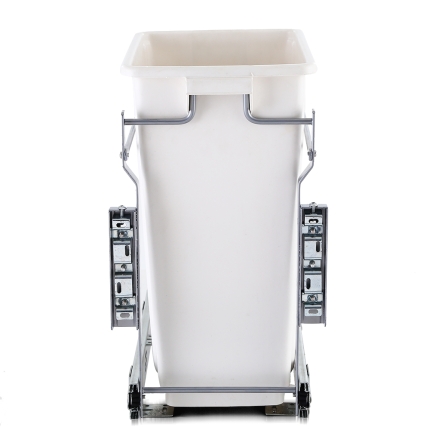 Devanti 20L Pull Out Bin Door Mount Kitchen Rubbish Bin White - Image 4