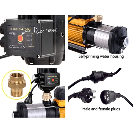 Giantz 2500W Multi Stage Water Pump Pressure Rain Tank Farm House Irrigation - Image 5