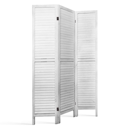 Artiss Room Divider Privacy Screen Foldable Partition Stand 3 Panel White - Image 3