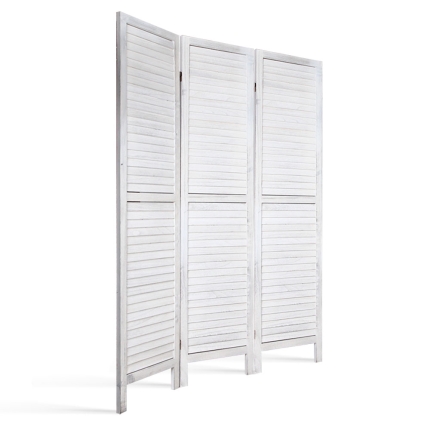 Artiss Room Divider Privacy Screen Foldable Partition Stand 3 Panel White - Image 4