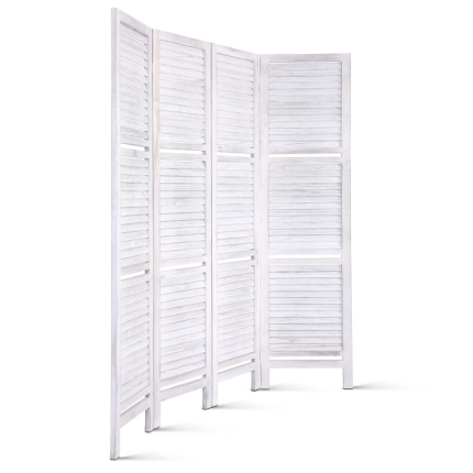 Artiss Room Divider Privacy Screen Foldable Partition Stand 4 Panel White - Image 3