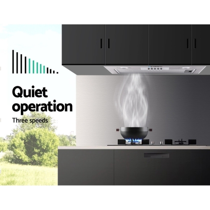 Devanti Range Hood Rangehood Undermount Built In Stainless Steel Canopy 52cm 520mm - Image 6