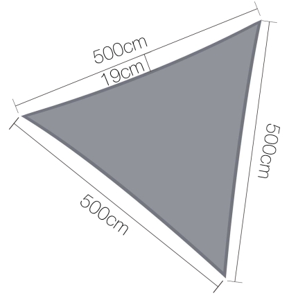 Instahut Sun Shade Sail Shadecloth Outdoor 280gsm 5x5x5m - Image 2
