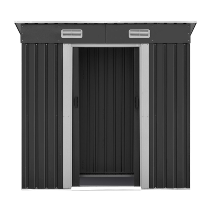 Giantz 1.94 x 1.21m metal Tool Shed - Grey - Image 3