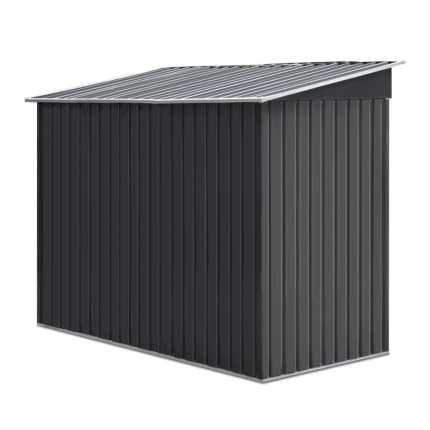 Giantz 2.38 x 1.31m Steel Base Garden Shed - Grey - Image 4
