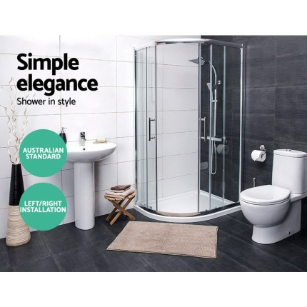 Cefito Bathroom 900MM Curved Shower Cubicle - Image 4