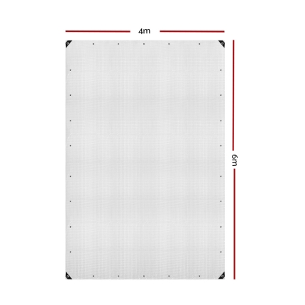 Instahut 4x6m Tarp Camping Tarps Poly Tarpaulin Heavy Duty Cover 135gsm Clear - Image 2