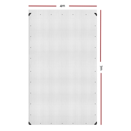 Instahut 4x7m Tarp Camping Tarps Poly Tarpaulin Heavy Duty Cover 135gsm Clear - Image 2
