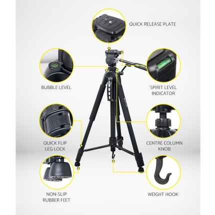 Weifeng 160CM Professional Camera Tripod - Image 4