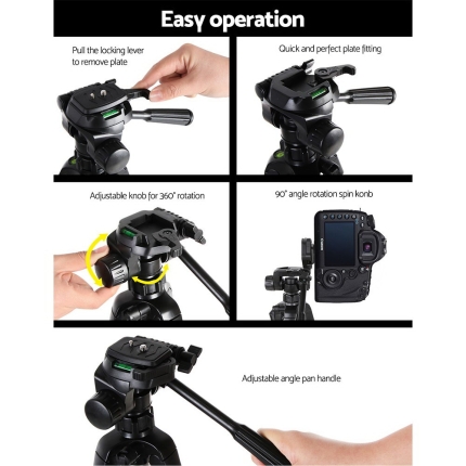 Weifeng 160CM Professional Camera Tripod - Image 5