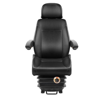 Giantz Adjustbale Tractor Seat with Suspension - Black - Image 3