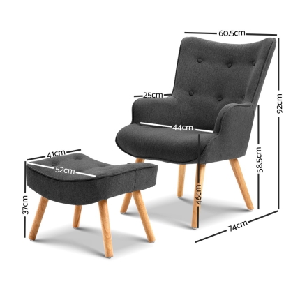 Artiss LANSAR Lounge Accent Chair - Image 2