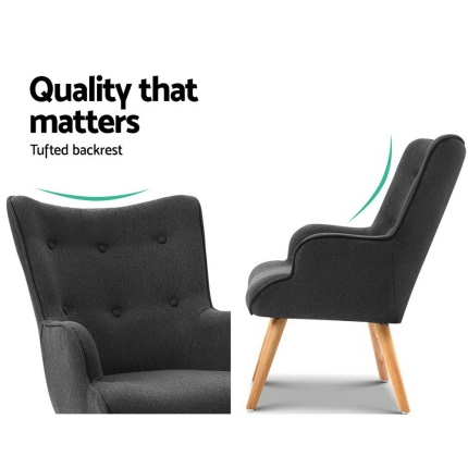 Artiss LANSAR Lounge Accent Chair - Image 4