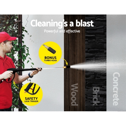 Giantz 4800PSI 20M Petrol High Pressure Cleaner Washer Water Jet Hose Gurney - Image 4
