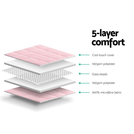 Giselle Cooling Weighted Blanket Adult 7KG Heavy Gravity Blankets Summer Pink - Image 6