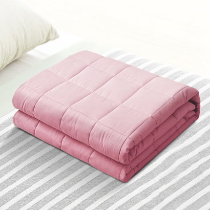 Giselle Weighted Blanket Adult 9KG Heavy Gravity Blankets Cooling Summer Pink - Image 7