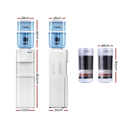 Devanti 22L Water Cooler Dispenser Hot Cold Taps Purifier Filter Replacement - Image 2