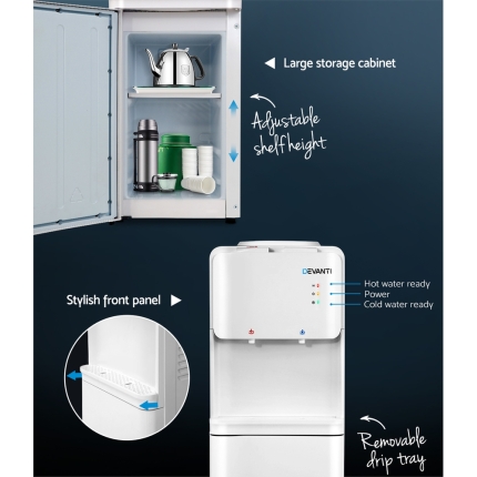 Devanti 22L Water Cooler Dispenser Hot Cold Taps Purifier Filter Replacement - Image 6