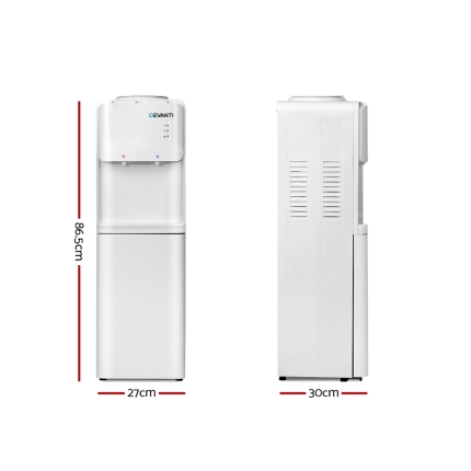 Devanti Water Cooler Dispenser Bottle Filter Purifier Hot Cold Taps Free Standing Office - Image 2