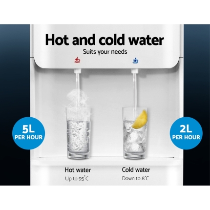 Devanti Water Cooler Dispenser Bottle Filter Purifier Hot Cold Taps Free Standing Office - Image 5