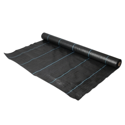 Instahut 1.83m x 50m Weedmat Weed Control Mat Woven Fabric Gardening Plant PE - Image 4