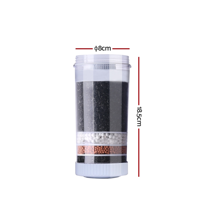 Devanti Water Cooler Dispenser Tap Water Filter Purifier 6-Stage Filtration Carbon Mineral Cartridge Pack of 3 - Image 2