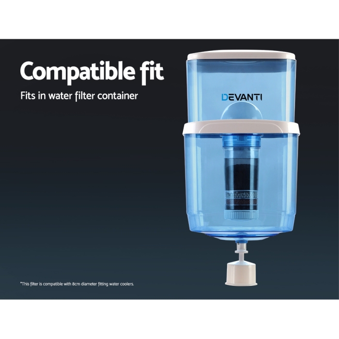 Devanti Water Cooler Dispenser Tap Water Filter Purifier 6-Stage Filtration Carbon Mineral Cartridge Pack of 3 - Image 3