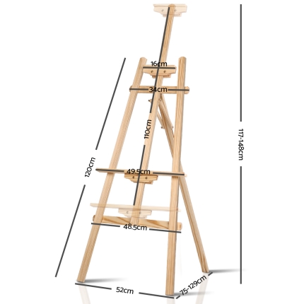 Artiss Modern Floor Easel - White Oak - Image 2