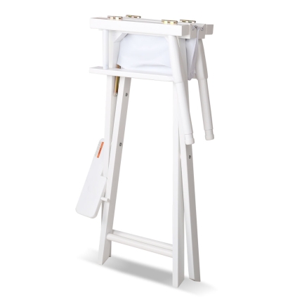 Artiss Tall Director Chair - White - Image 4
