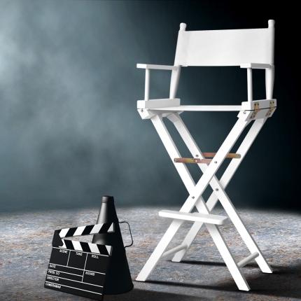 Artiss Tall Director Chair - White - Image 7