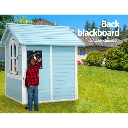 Kids Wooden Cubby House Outdoor Playhouse Pretend Play Set Childrens Toy - Image 5