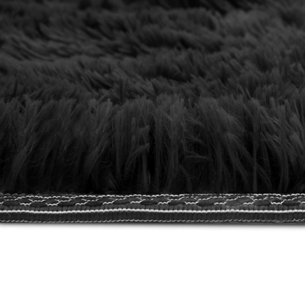 Artiss Ultra Soft Shaggy Rug 160x230cm Large Floor Carpet Anti-slip Area Rugs Black - Image 6