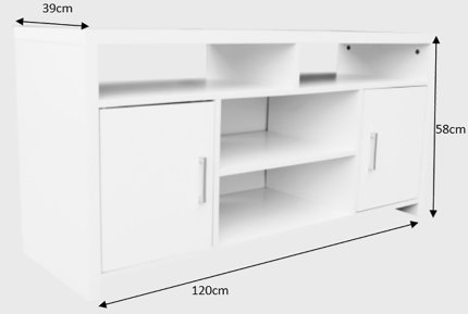 Mia TV stand Entertainment Storage Unit Cabinet - Image 3