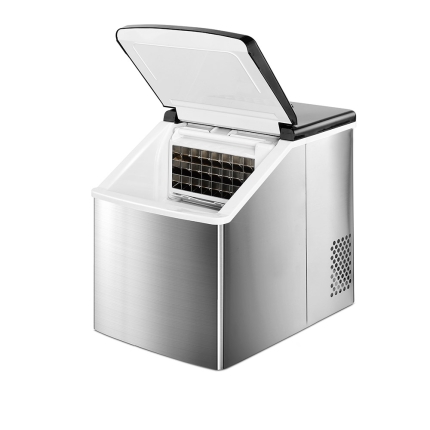 DEVANTi 3.2L Portable Ice Cube Maker Cold Commercial Machine Stainless Steel - Image 3