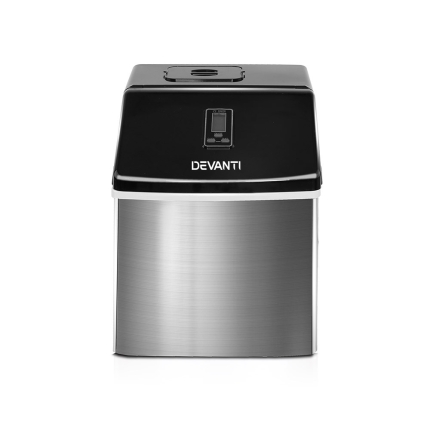 DEVANTi 3.2L Portable Ice Cube Maker Cold Commercial Machine Stainless Steel - Image 4