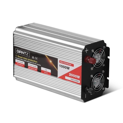 Giantz Power Inverter 1000W or 2000W Pure Sine Wave 12V-240V Camping Boat Caravan - Image 4