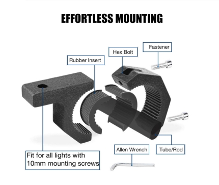 2Pcs Bullbar Mounting Bracket Kit 25-50Mm Clamp Led Work Light Bar Tube Offroad - Image 3