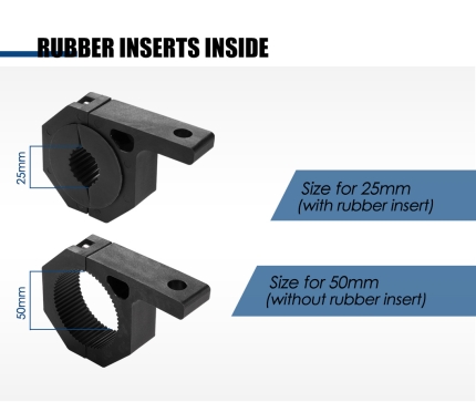 2Pcs Bullbar Mounting Bracket Kit 25-50Mm Clamp Led Work Light Bar Tube Offroad - Image 4