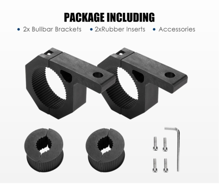 2Pcs Bullbar Mounting Bracket Kit 25-50Mm Clamp Led Work Light Bar Tube Offroad - Image 9