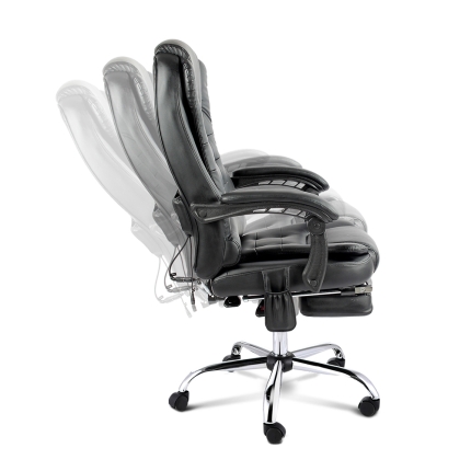 8 Point Reclining Message Chair - Black - Image 6