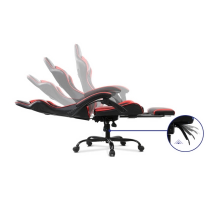 Gaming Office Chair Computer Seating Racer Black and Red - Image 5