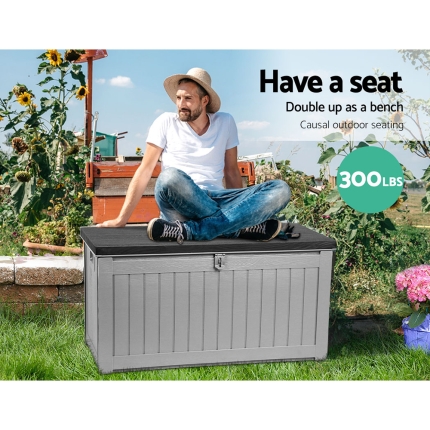 Gardeon Outdoor Storage Box Bench Seat 190L - Image 4