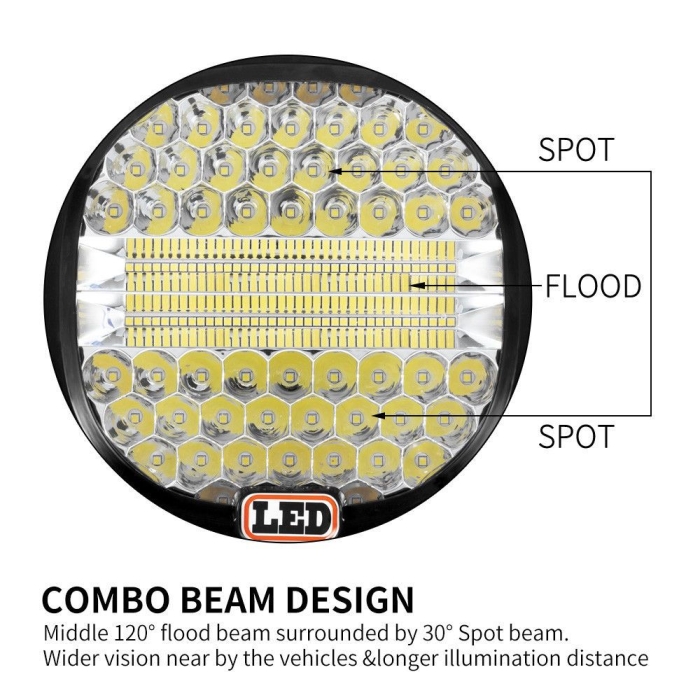 Pair 9inch CREE LED Driving Lights Spotlights Spot Flood Combo 4x4 OffRoad 9inch - Image 5