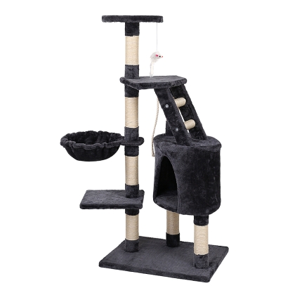i.Pet Cat Tree 120cm Trees Scratching Post Scratcher Tower Condo House Furniture Wood Multi Level - Image 3